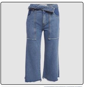 Victoria Beckham Cropped Wide Leg Denim